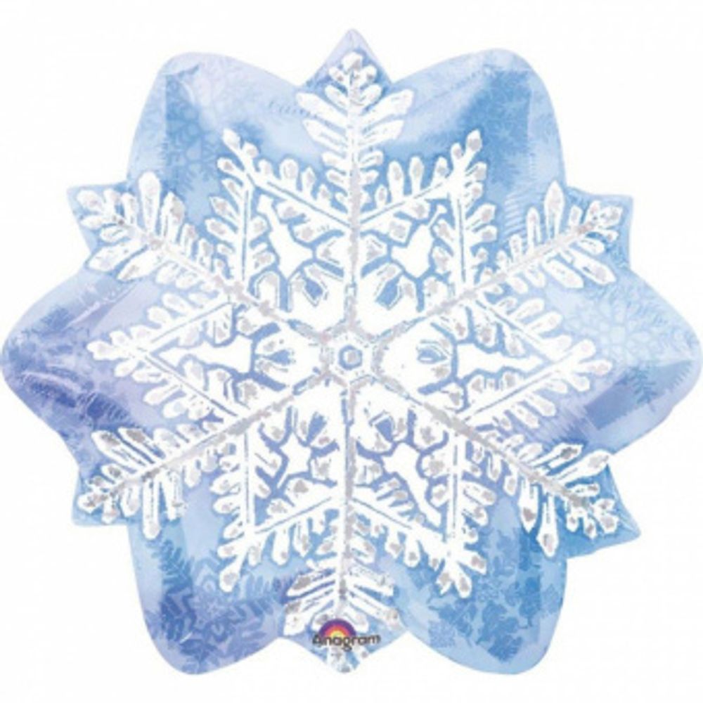 AN Шар-фигура, фольга, НГ "Снежинка", 18"/45 см (БГ-15)