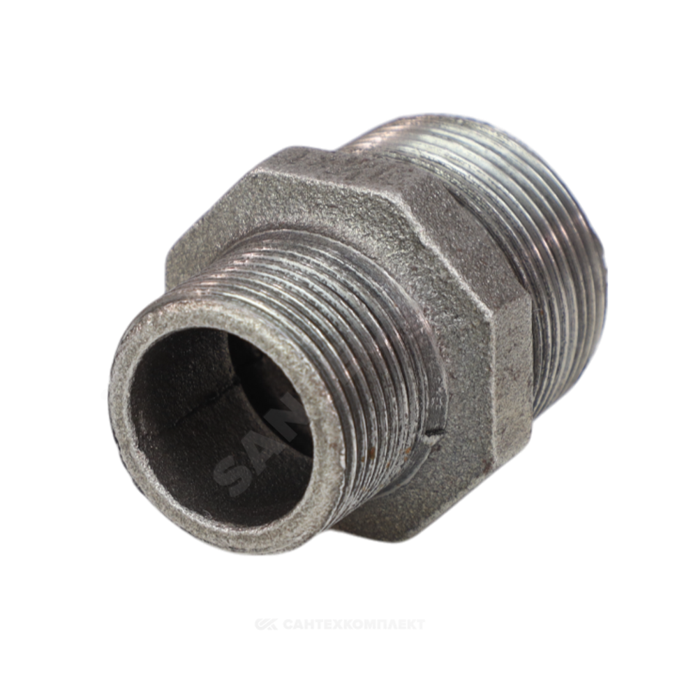 Ниппель переходной чугун Ду 40х15 (1 1/2"х1/2") НР Fittex PLUS