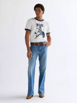 Футболка мужская WRANGLER RINGER TEE WORN WHITE