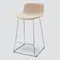 Полубарный стул Neo Soft 65 см, бежевый, ножки хром