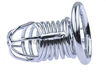 Пояс верности мужской стальной с тремя кольцами 40*45*50