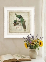 Картина на холсте в раме 27х27 см, настенный декор для дома