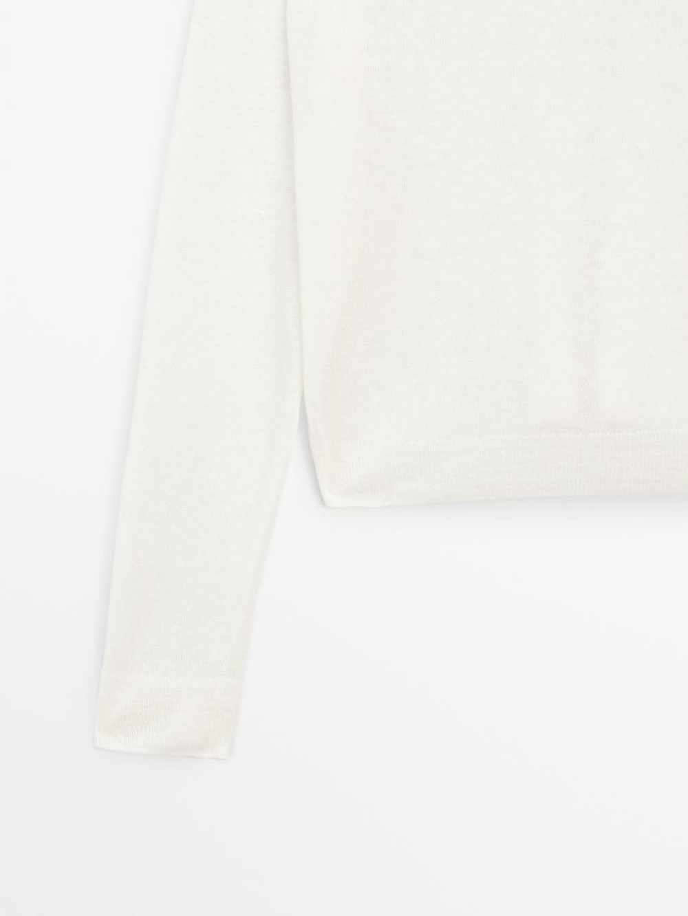 Massimo Dutti Свитер из 100% льняной ткани, белый