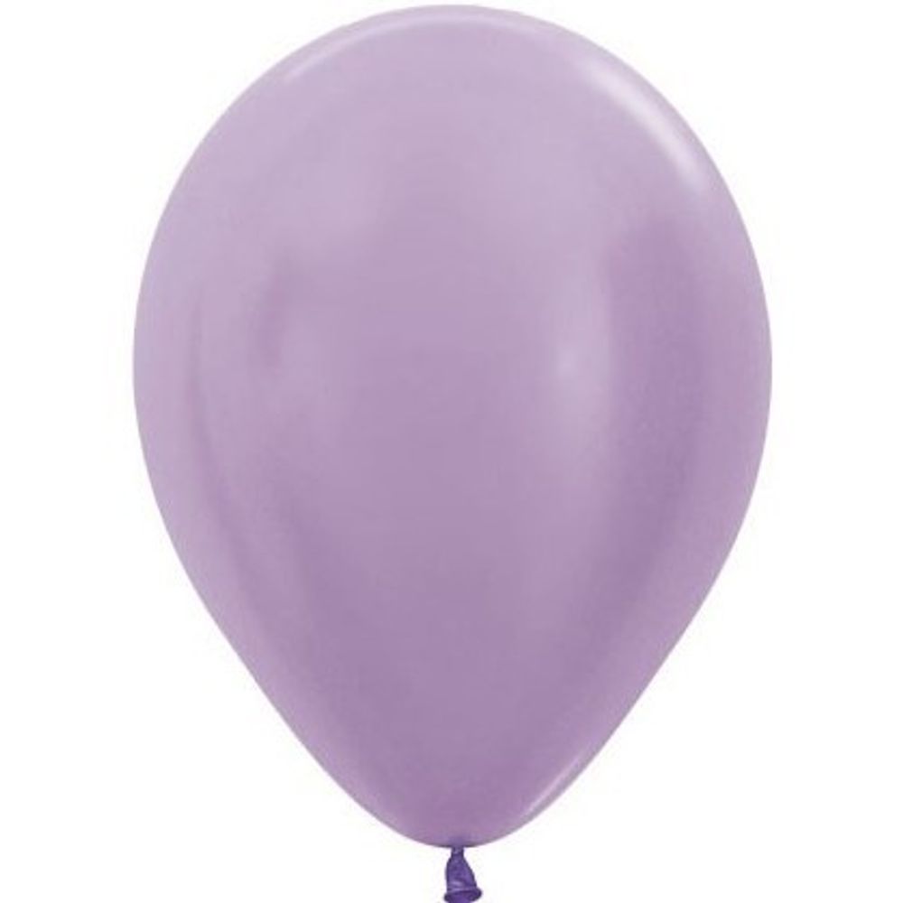 Латексный воздушный шар, цвет сиреневый перламутр