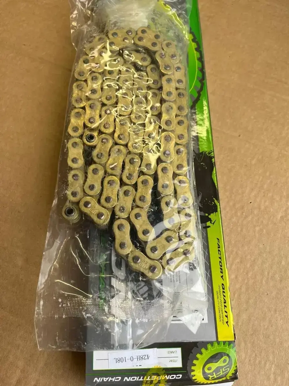 Мото цепь для питбайка сальниковая 428H-O 108 звеньев