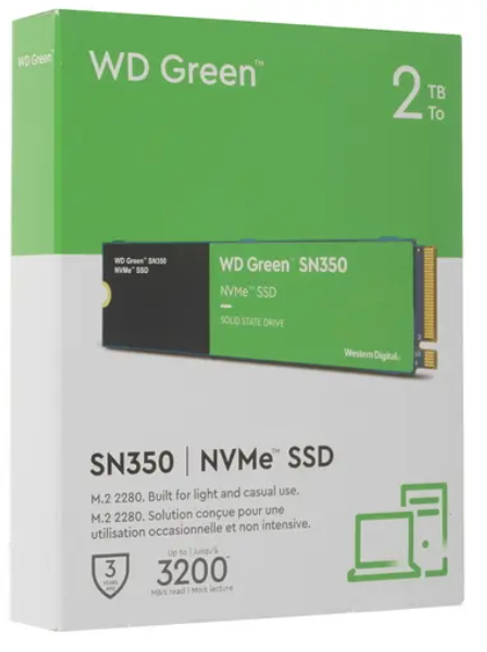 Накопитель SSD M.2 2280 Western Digital WDS200T3G0C