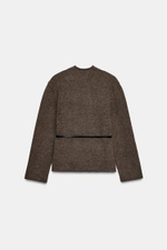 Пальто с поясом из 100% шерсти - ZARA