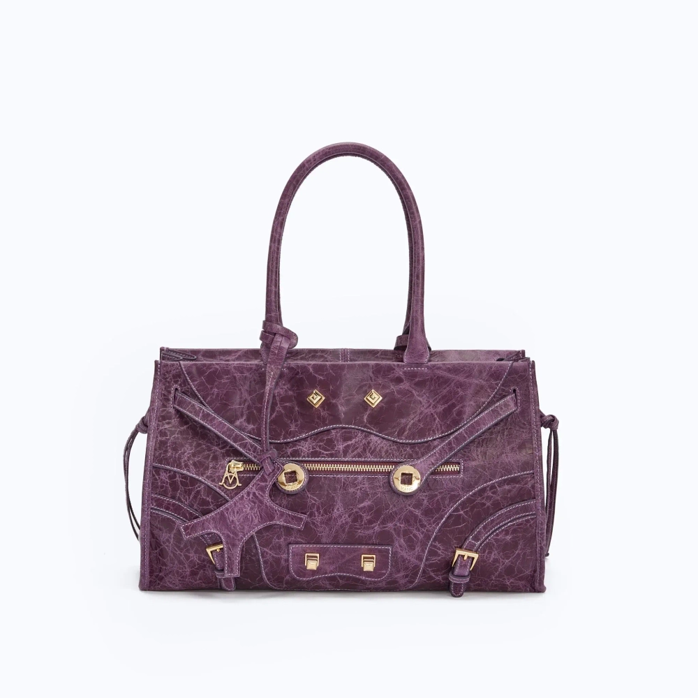 MANC КОЖАНАЯ СУМКА "ZOUZOU", ФИОЛЕТОВЫЙ