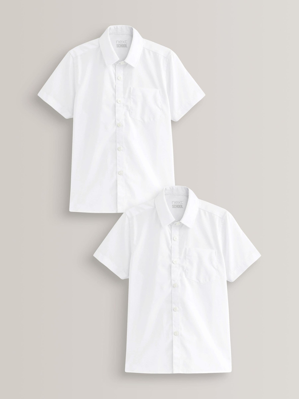 Рубашка с коротким рукавом школьная для мальчика Next M13-603, 2 шт., Белый