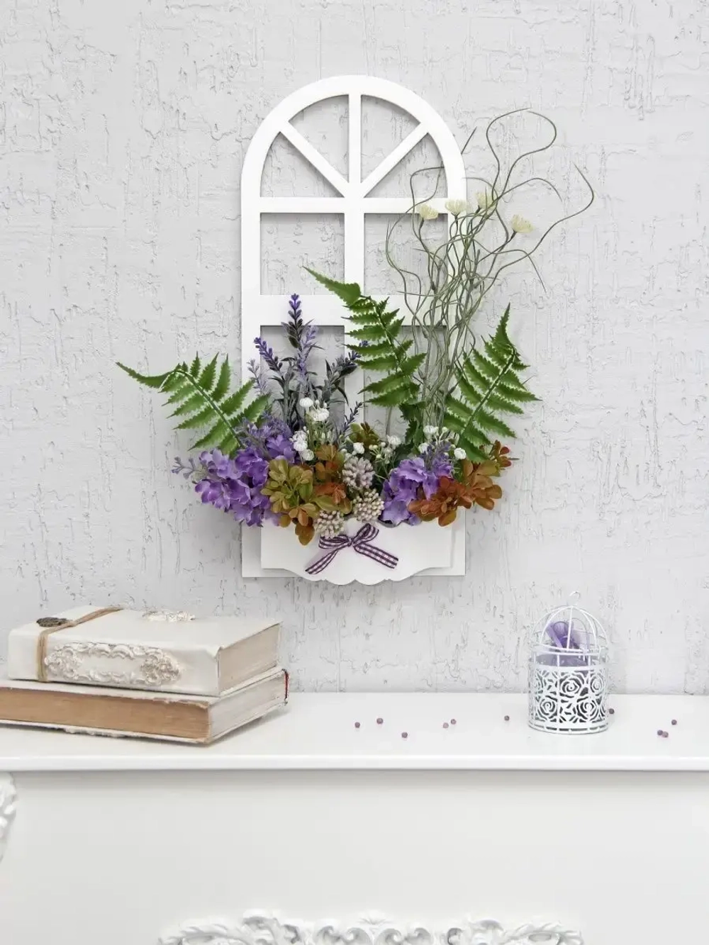 Настенная композиция "Окно с цветами"