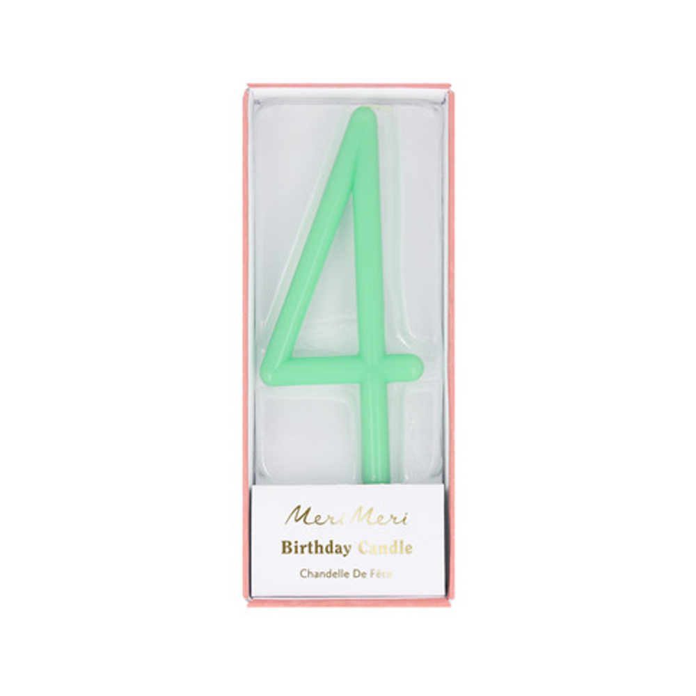 Свеча тонкая цифра "4" (12,7 см)