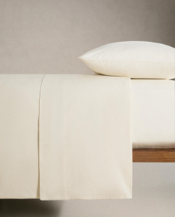 Zara Home - Простыня с ситцевой резинкой, высота 40 см (вес 200 нитей), ванильный, 200х200х40 см