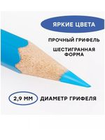 Карандаши акварельные ГАММА "Лицей", 36 цветов, заточенные, шестигранные, кисть, картонная упаковка, 221118_05