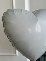 Шар-сердце белый фольгированный