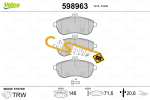 VALEO - 598963-VAL - Brake Pad Set, disc brake