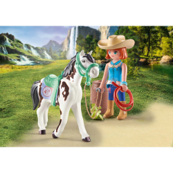 Playmobil - Лошади водопада Элли и кобыла Опилка практикуют верховую езду в стиле вестерн 71358 / артикул   71358  / GTIN 4008789713582