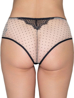 Трусы-бразилиана Desire (Размер: 38) (Цвет: черный с бежевым)