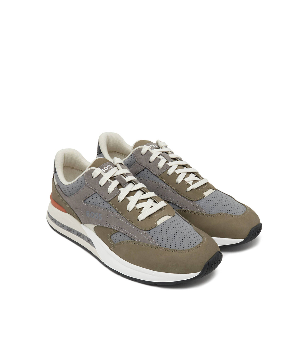 Кроссовки Kurt_Runn_nupf BOSS BLACK - хаки(50498901)