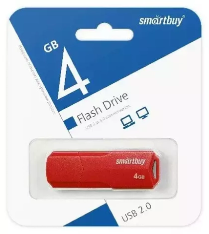 4GB USB Smartbuy Clue Red