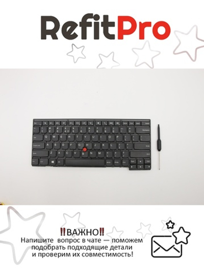 Клавиатура для Ноутбука Lenovo ThinkPad T440p/T440s/T440/T450/L450/T460/L460 индия, черная (04Y0898)