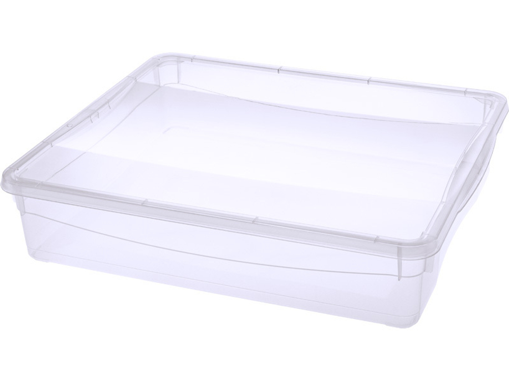 Ящик 400x335x85, объем 9, прозрачный, код:23424
