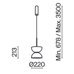 Подвесной светодиодный светильник Maytoni Kyoto MOD178PL-L11B3K