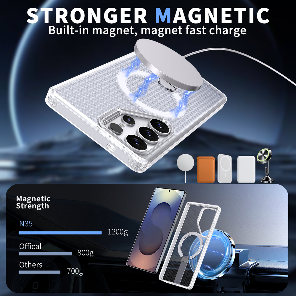 Прозрачный чехол Mesh Pro Magnetic Case для Samsung Galaxy S25 Ultra