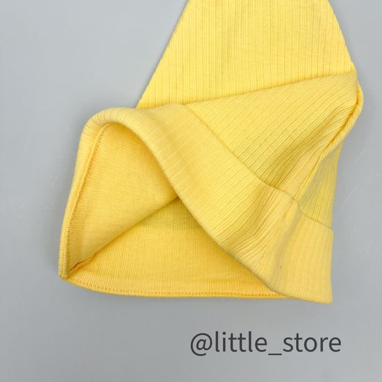 Шапка однослойная "Малыш Дино" светло-желтая