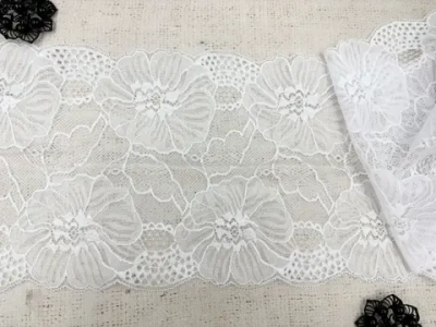 Кружево стрейч, ш. 18 см, белый