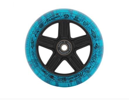 Колеса для самоката Комета Фэйт Синий с блёстками / Черный