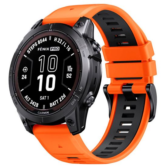 Ремешок силиконовый QuickFit 22 мм. для Garmin Fenix 7 PRO/7/6/5/5 plus, Quatix 5, MARQ, Forerunner 935 / 945, instinct, instinct 2 быстросъемный ( стиль Fenix 7 Pro )