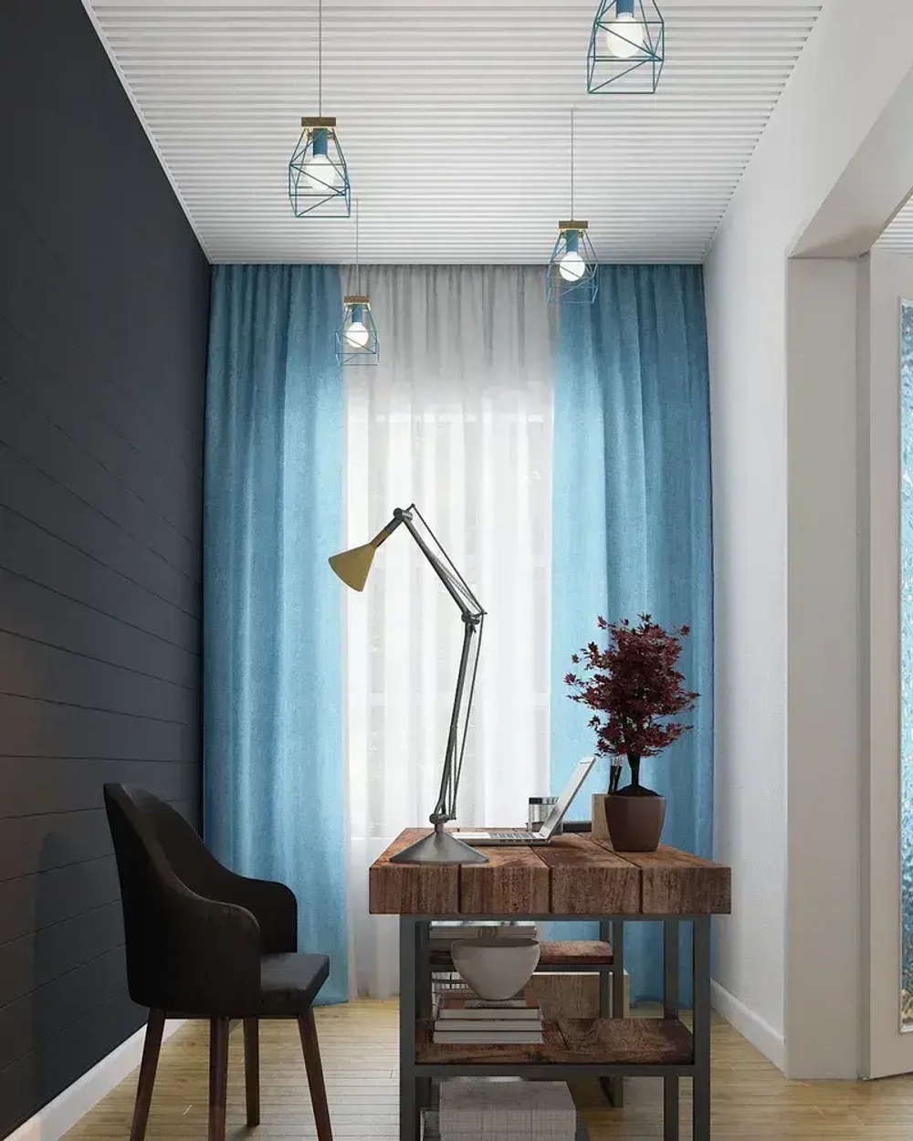 Комплект 1,7х1,7м кубообразного реечного алюминиевого потолка CESAL AR C 30/27 Белый матовый (для ванной, входных групп, санузлов и лоджий)