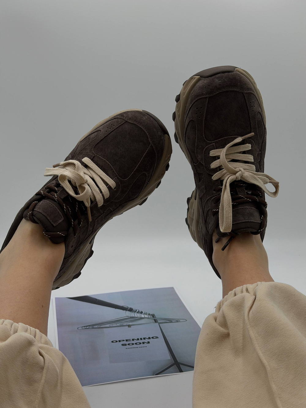 Кроссовки женские натуральная кожа арт. 20-4 "коричневый"