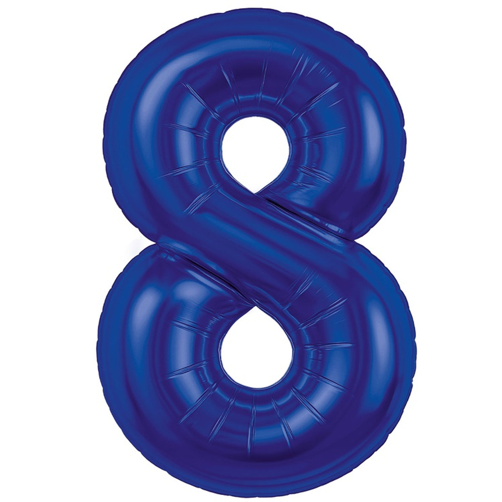 Шар фольгированный Цифра 8 101 см (Синий)