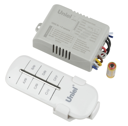 UCH-P005-G4-1000W-30M Пульт управления светом. 4 канала*1000Вт. ТМ Uniel