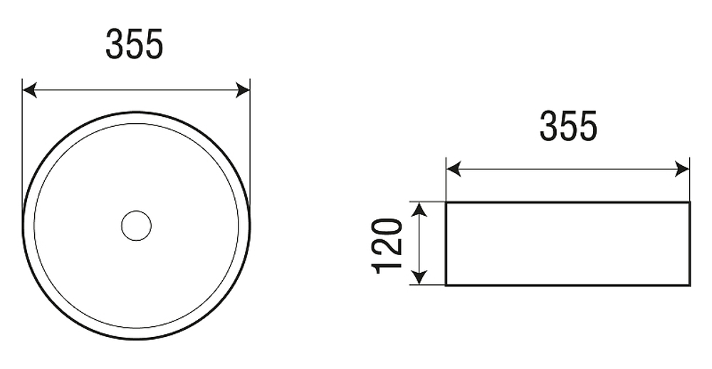 Раковина-чаша WeltWasser Elbach 3134 LSWG 35 10000004540 Белая Золотистая