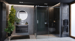 Дверь раздвижная Roca Area 1200x2000, правая, ручка слева, прозрачное стекло, профиль xром MP05R2012M