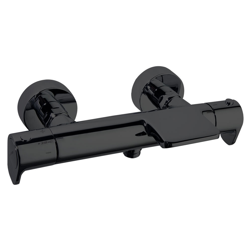 Смеситель термостатический для ванны с каскадным изливом ALEXIA 363901SNM чёрный