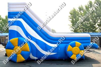 Надувная водная горка для бассейна «Голубая волна», 9*6*5 м