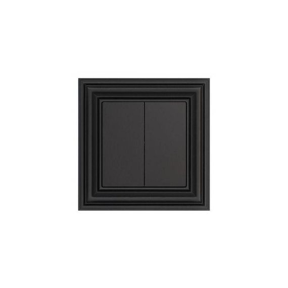 Выключатель двухклавишный Liregus Retro черный матовый 29-205