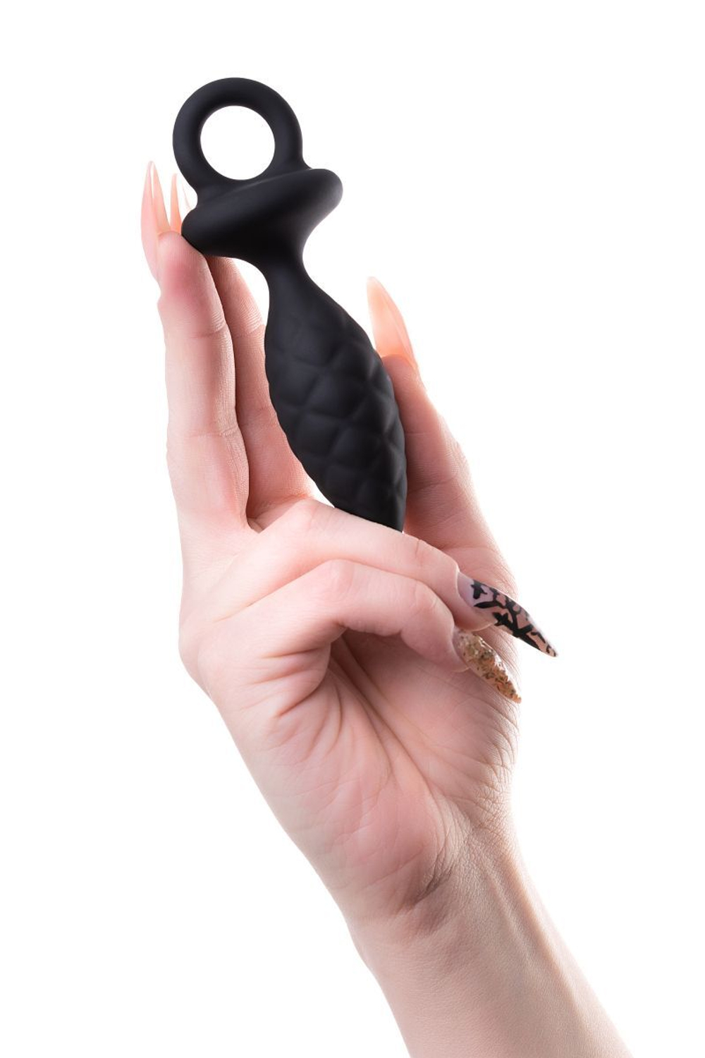 Черная анальная пробка Strob S - 11,7 см. (Цвет: черный)