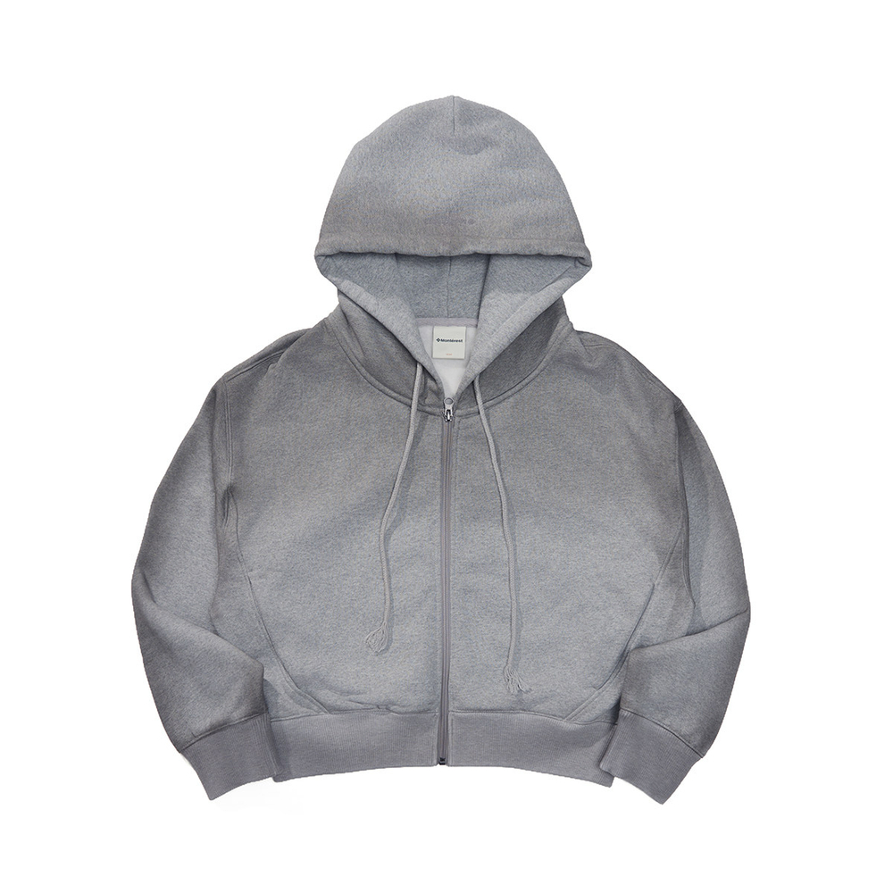 Худи женский Nothomme Monterest vintage washed irregular tie-dye fleece-lined split hoodie