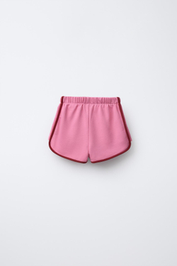 ZARA КОМБИНИРОВАННЫЕ БЕРМУДЫ, РОЗОВЫЙ