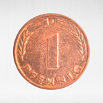 Germany, 1 Pfennig, 1968, (Hamburg Mint - "J"), VF