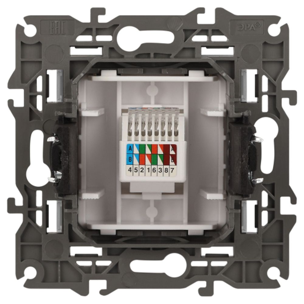 Розетка ЭРА Elegance 14-3107-03 информационная RJ45 IP20 алюминий