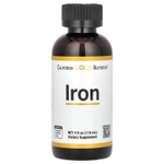 California Gold Nutrition, железо в виде хелатного бисглицината железа с корнем щавеля курчавого, 118 мл (4 жидк. унции)