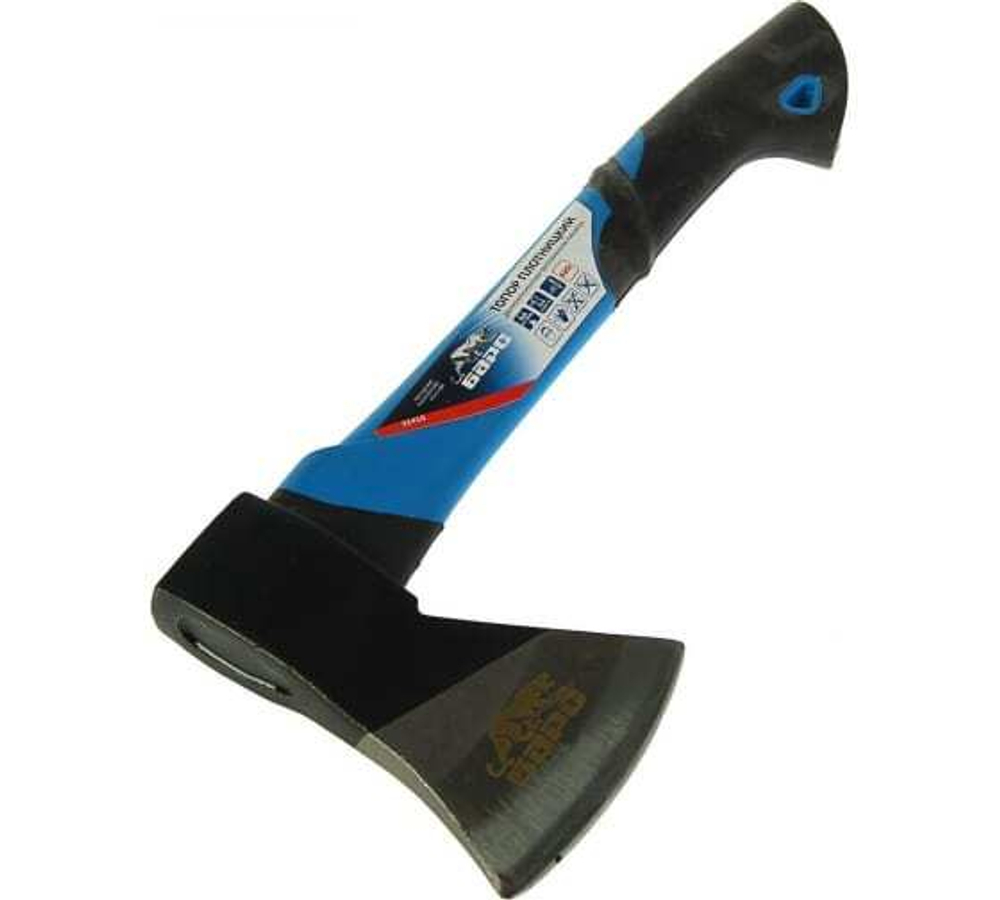 ТОПОР ПЛОТНИЦКИЙ БАРС 600ГР 2-Х КОМПОНЕНТНАЯ ОБРЕЗИНЕННАЯ РУКОЯТКА 21410