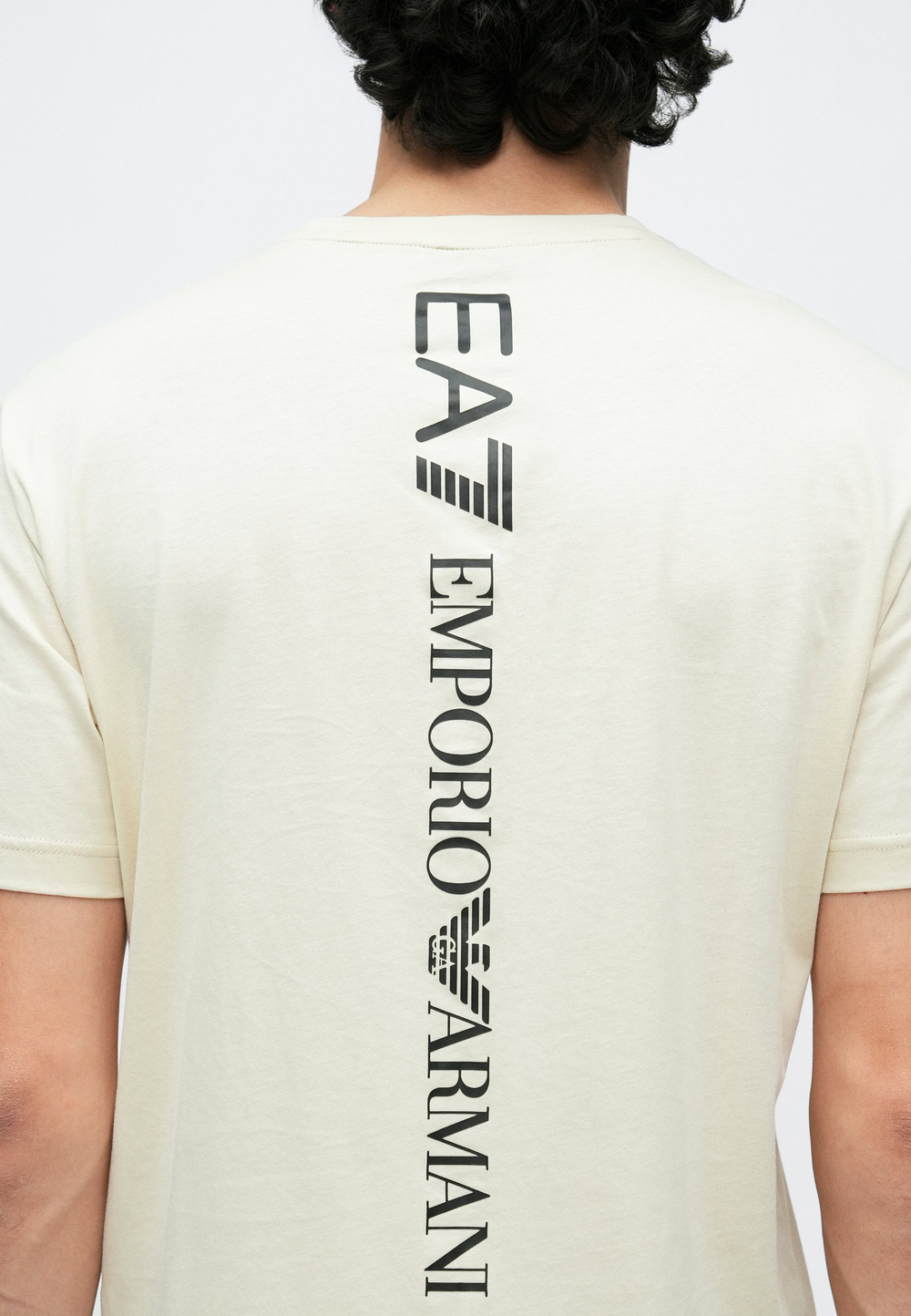 EA7 Emporio Armani UNISEX - Футболка с принтом - туман/молоко