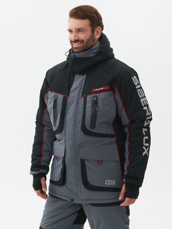 Костюм зимний Siberia LUX ткань Breathable цвет Серый/Черный