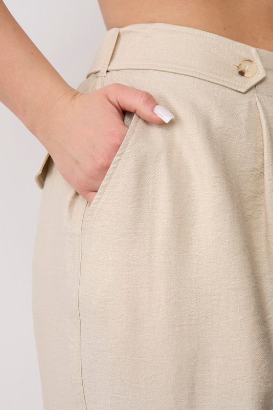 Брюки с накладными карманами, золотой